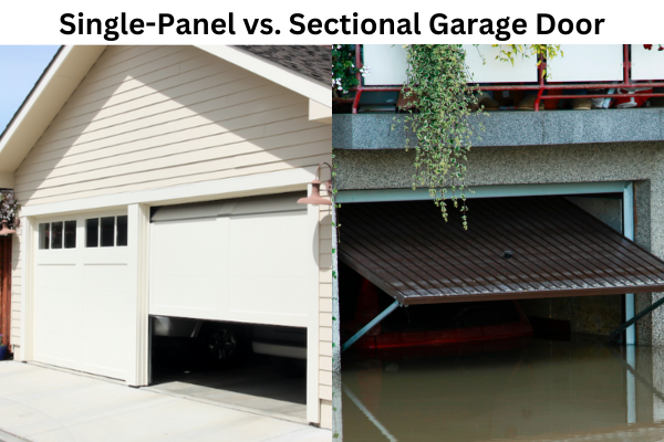 Single-Panel vs. Sectional Garage Door image Single-Panel vs. Sectional Garage Door Single-Panel vs. Sectional Garage Door